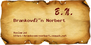 Brankován Norbert névjegykártya